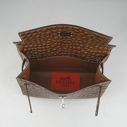 AAA Hermes Kelly 22 CM France Python Leather Handbag Light Coffee H008 On Sale - Click Image to Close